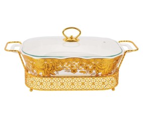 Penghangat Makanan Persegi Panjang CRG580 Gemini Gold